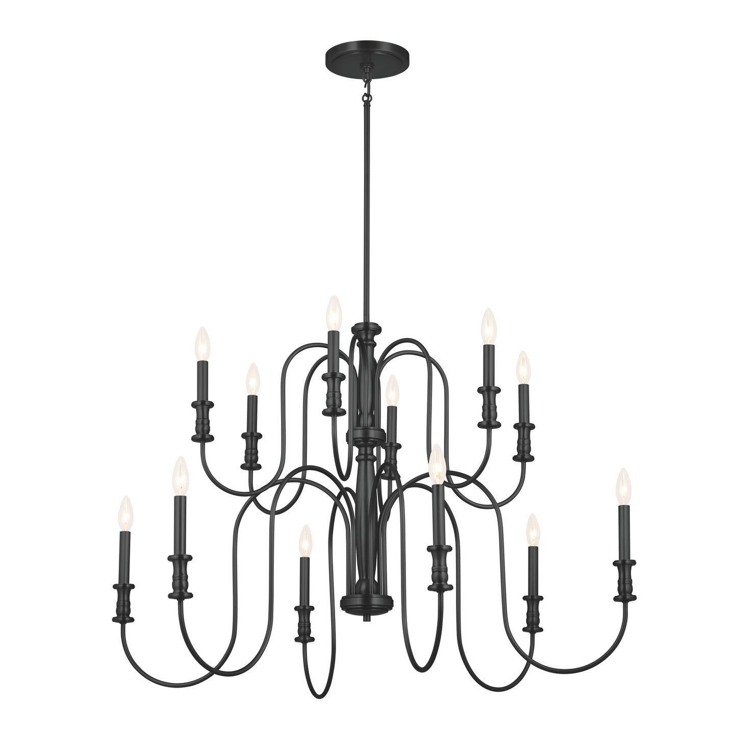 Kichler - 52472BK - 12 Light Chandelier - Karthe - Black