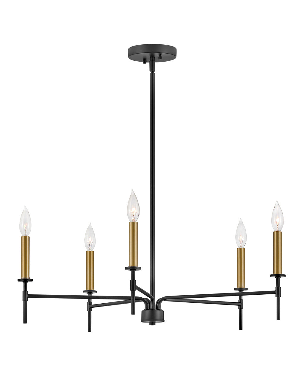 Lark Canada - 83075BK - LED Chandelier - Hux - Black