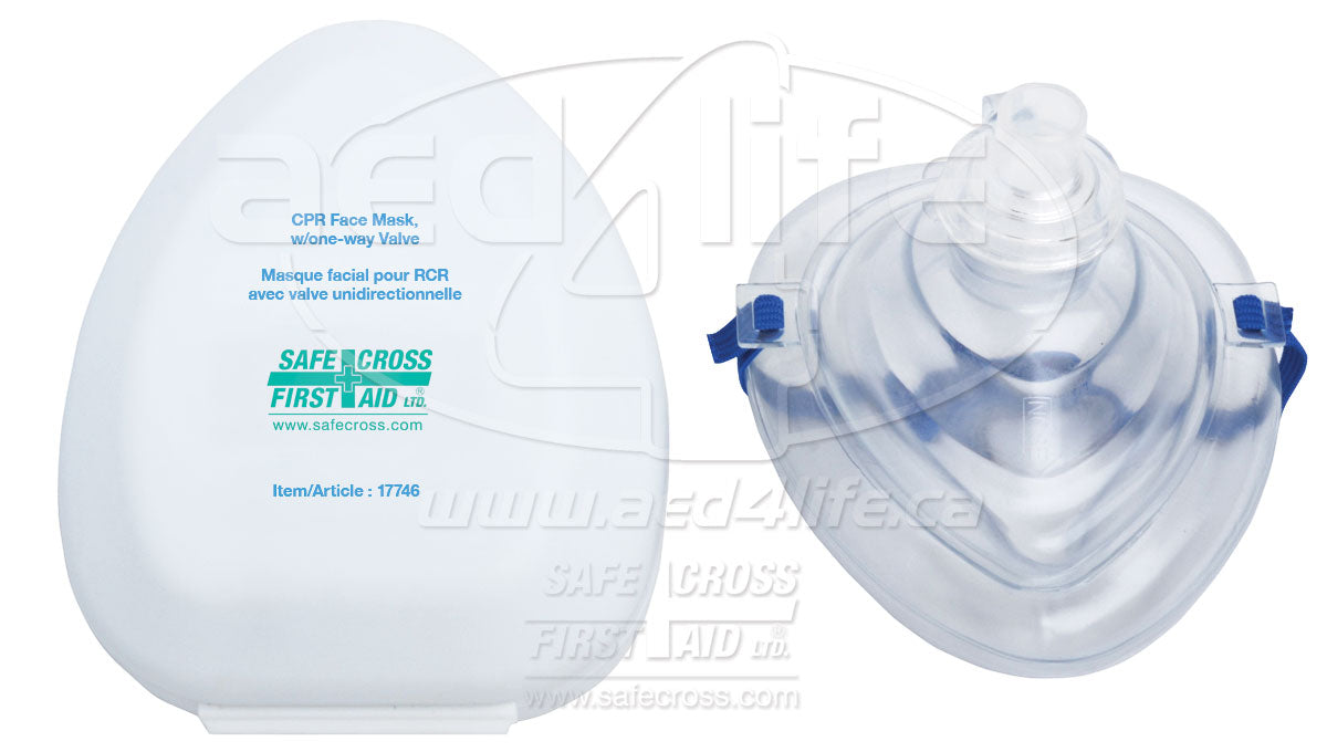 CPR Face Mask, w/One-Way Valve and gloves