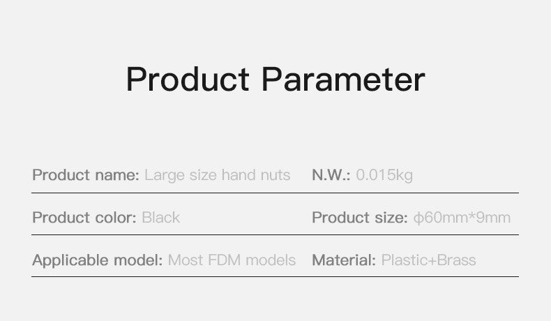 Ender-3 Max Black Levelling Hand Nuts 4pc