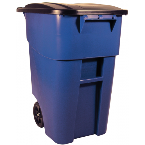 BRUTE Rollout Bin Recycle Blue 50 gal