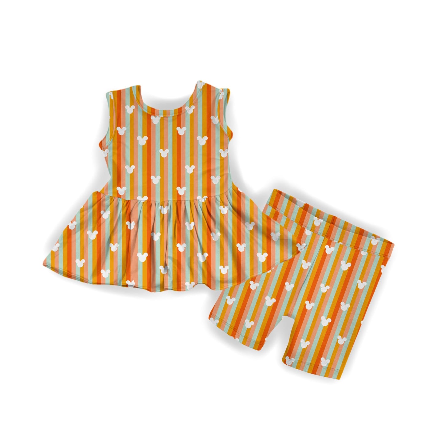 Magic Boardwalk Tank Peplum & Biker Shorts Set