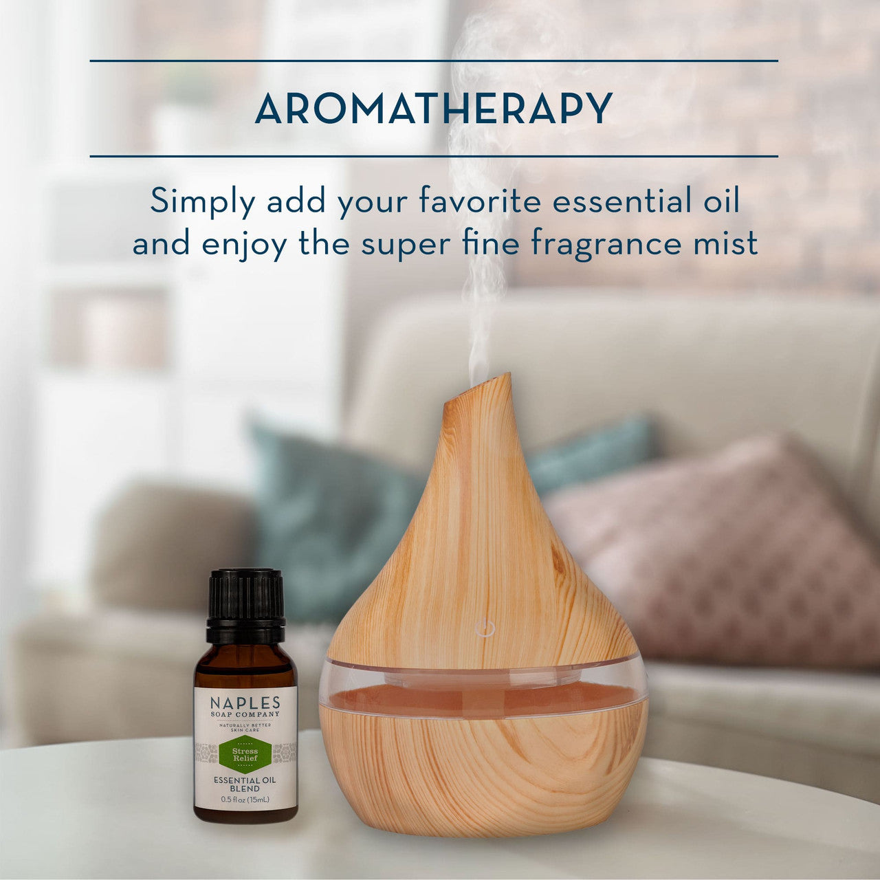 Wood Grain Essential Oil Diffuser Lifestyle
