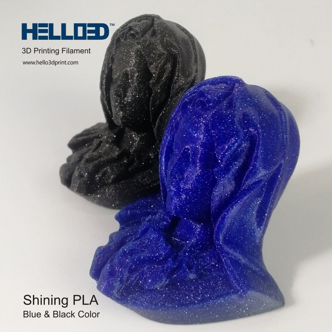 Hello3D PLA Filament Sparkle Black1Kg