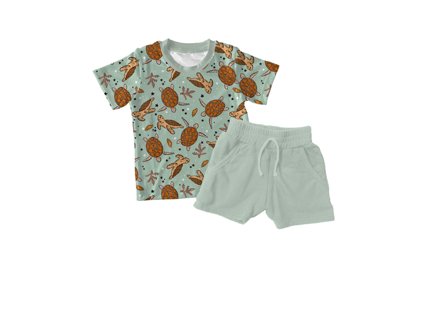 Turtles Short Sleeve & Jogger Short Set