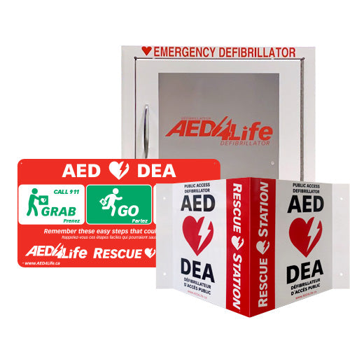 RescueStation AED Cabinet and Sign Package