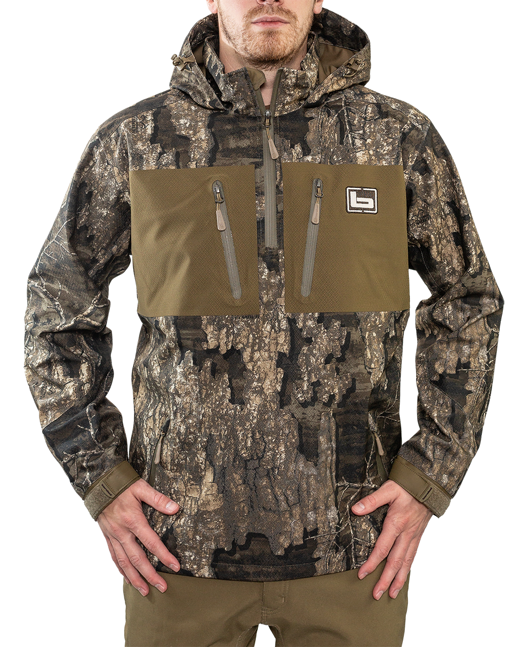1/4 Zip Hooded Waterproof Pullover