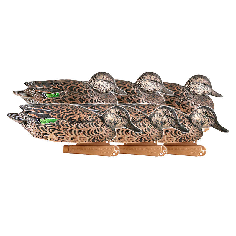 GHG Pro-Grade Green-Winged Teal Decoys - Early Season Hen Pack