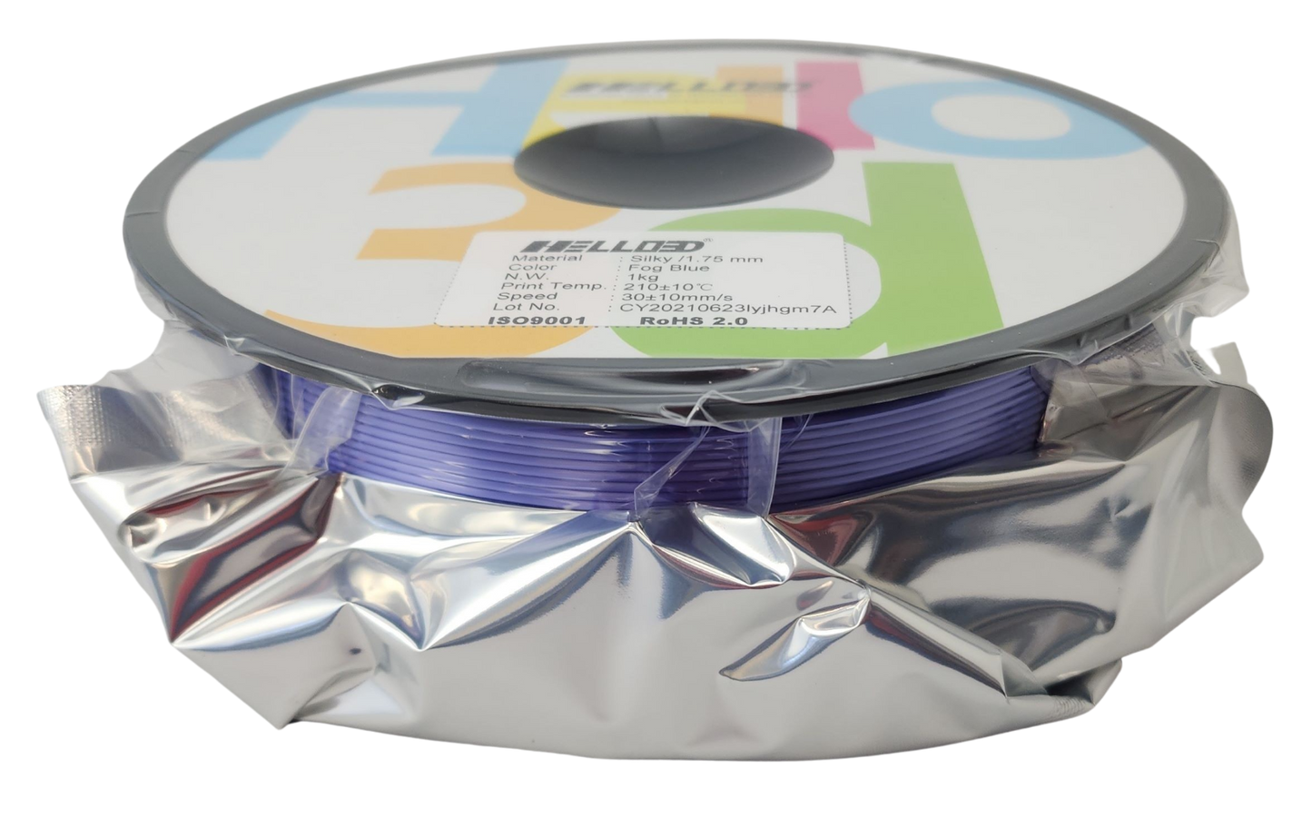 Hello3D Silk PLA Filament Fog Blue 1Kg