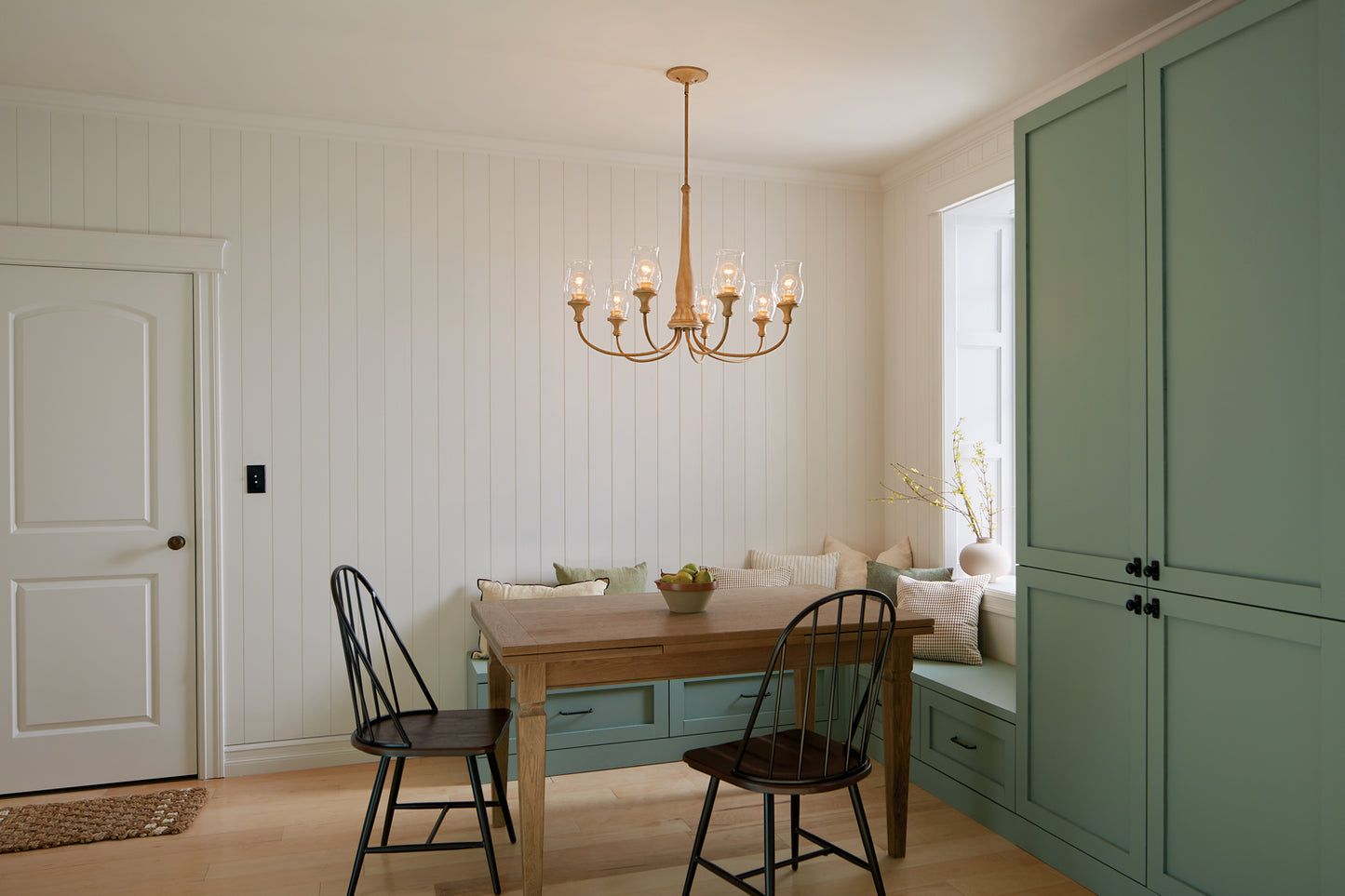 Kichler - 52469WMP - Seven Light Chandelier - Melis - Warm Maple Wood