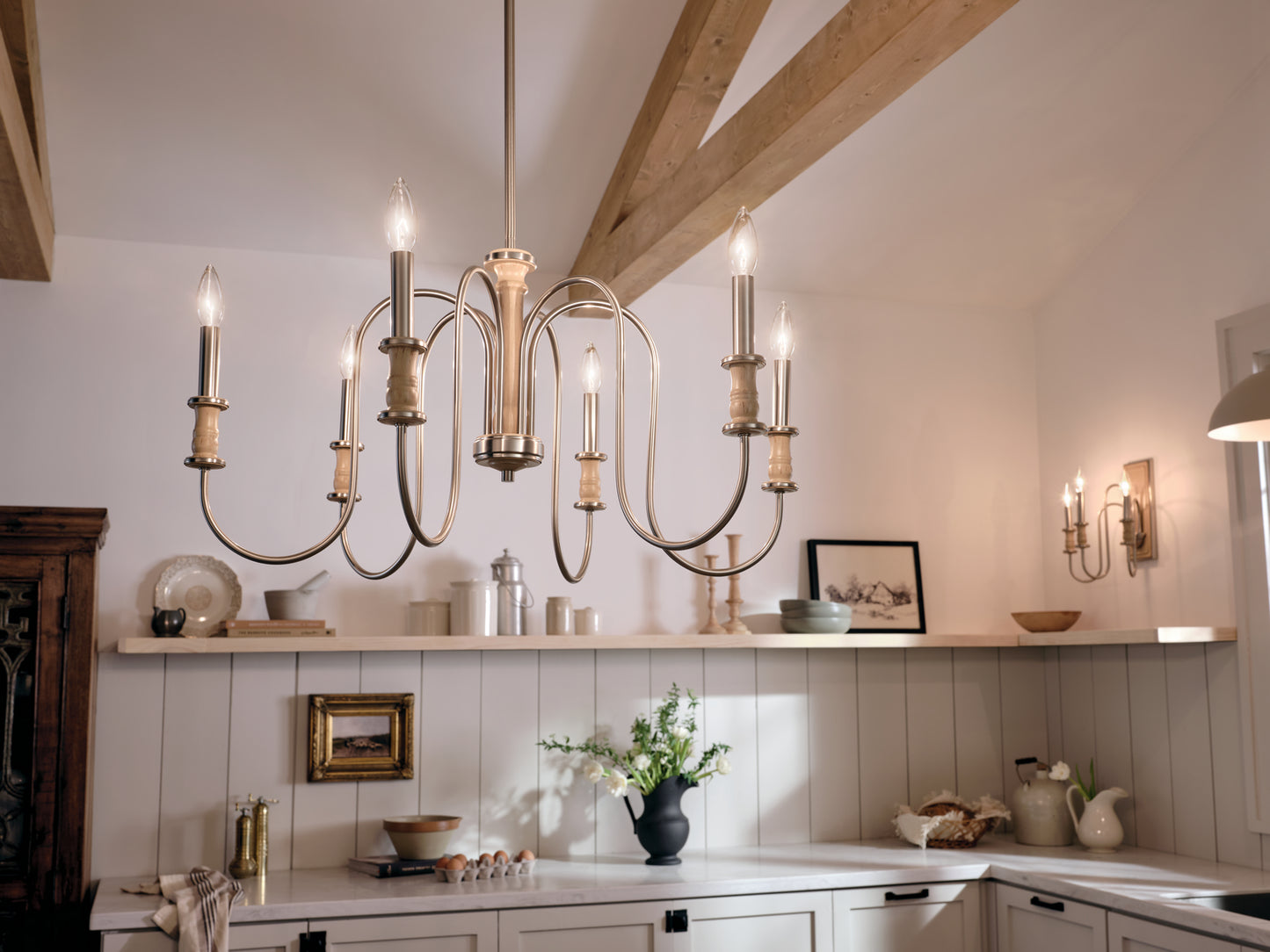 Kichler - 52470NI - Six Light Chandelier - Karthe - Brushed Nickel