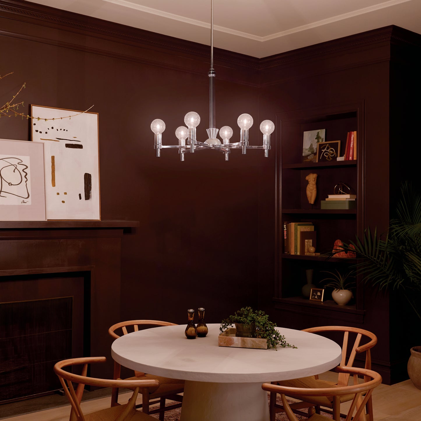 Kichler - 52424PN - Six Light Chandelier - Torvee - Nickel Textured