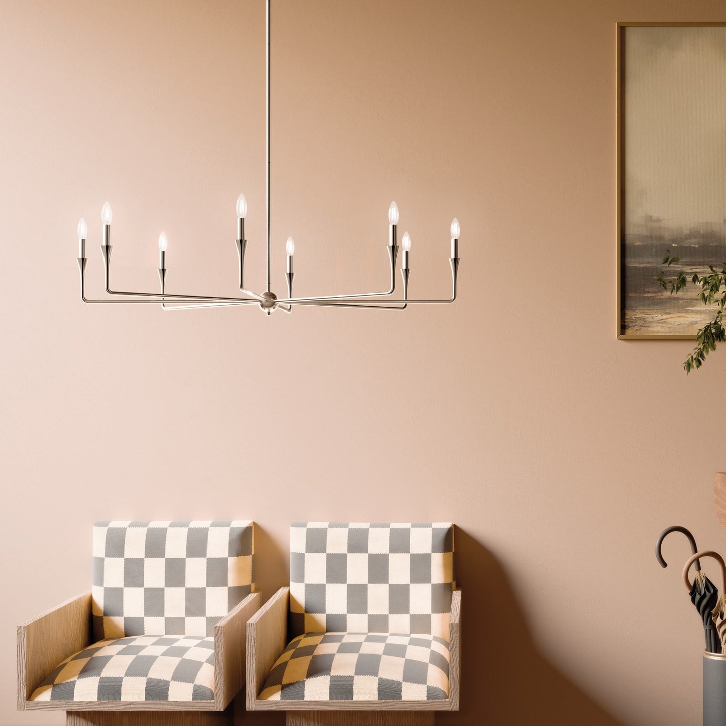 Kichler - 52691PN - Eight Light Chandelier - Alvaro - Polished Nickel