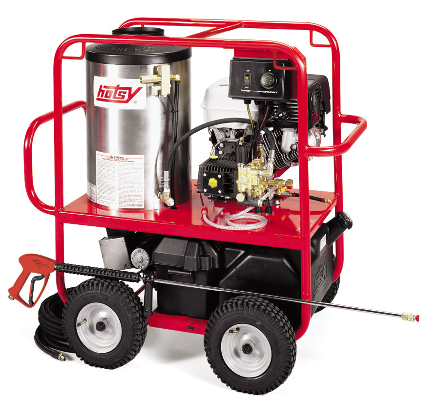 Hotsy® Model 1065SSE Portable Hot Water Gas Engine Pressure Washer - 3.5 GPM @ 3000 PSI, 11 HP (389CC) Electric Start Honda Gas Engine, 12VDC Wayne Oil Burner, Direct Drive Hotsy® Triplex Pump w/NE