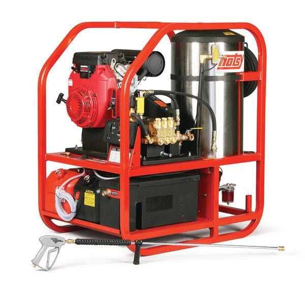 Hotsy® Model 1290SSG Hot Water Pressure Washer - 5.6 GPM @ 3000 PSI, 20HP (688CC) Electric Start Honda Gas Engine, 2000W Generator, Belt Drive Hotsy Triplex Pump w/NESTechnology, Optional Portabili