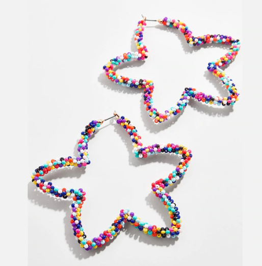 Ariel Bead Star Statement Earring