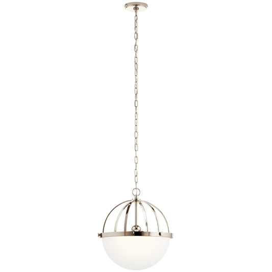 Kichler - 52135PN - Three Light Pendant - Edmar - Polished Nickel