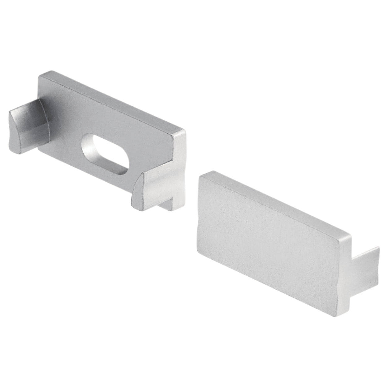 Kichler - 1TEE1FLRCSSIL - Tape Extrusion End Cap 1pr. - Ils Te Series - Silver