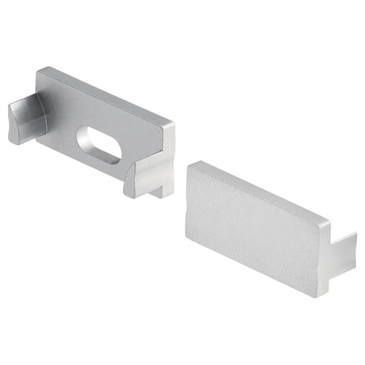 Kichler - 1TEE1FLRCSSIL - Tape Extrusion End Cap 1pr. - Ils Te Series - Silver