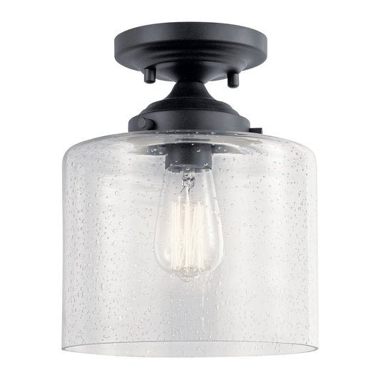 Kichler - 44033BK - One Light Semi Flush Mount - Winslow - Black