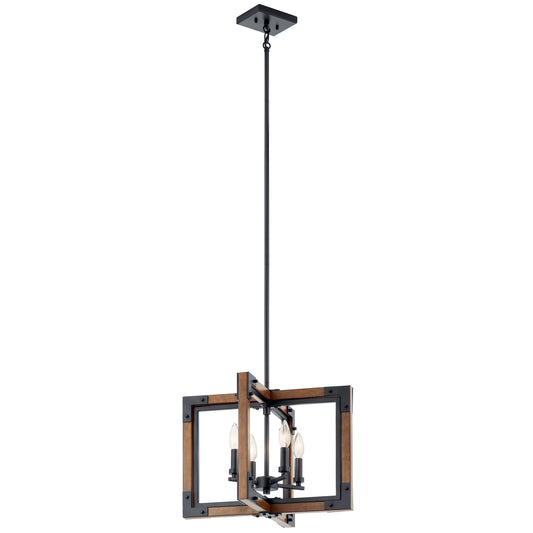 Kichler - 44046AUB - Four Light Chandelier/Semi Flush Mount - Marimount - Auburn Stained