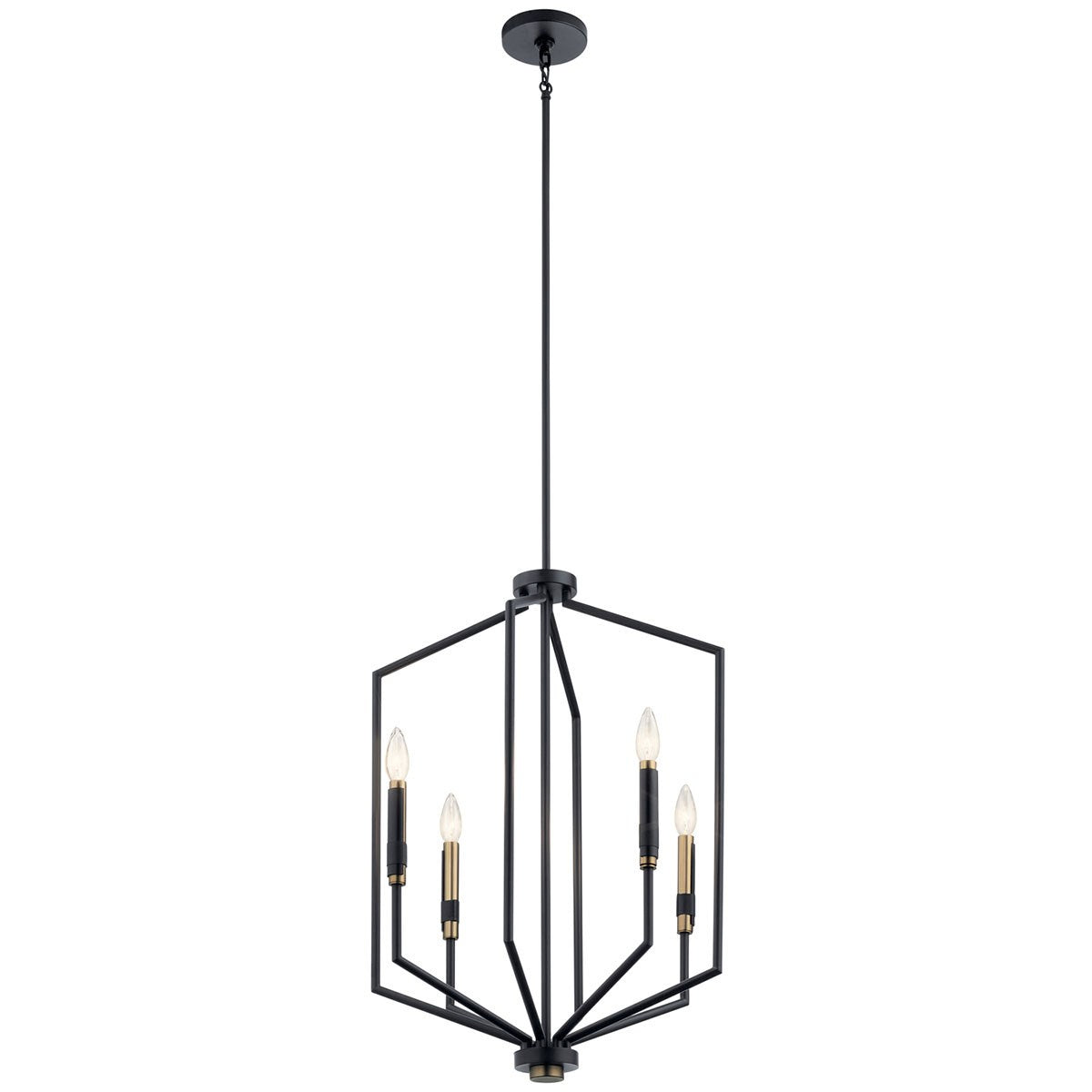 Kichler - 52351BK - Four Light Foyer Pendant - Armand - Black