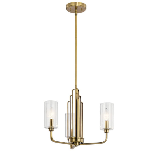 Kichler - 52410BNB - Three Light Chandelier - Kimrose - Brushed Natural Brass