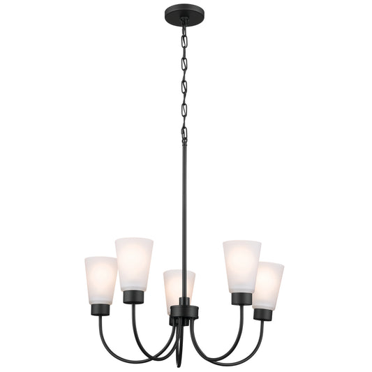 Kichler - 52443BK - Five Light Chandelier - Erma - Black