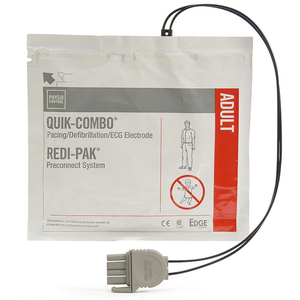 Physio-Control QUIK-COMBO Electrode Pads with REDI-PAK Pre-Connect System
