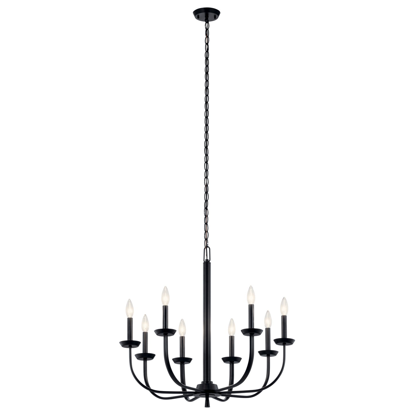 Kichler - 52388BK - Eight Light Chandelier - Kennewick - Black