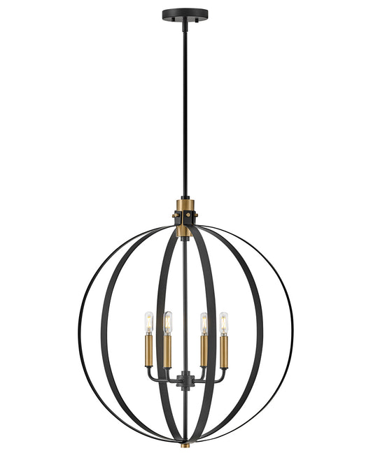 Lark Canada - 83034BK - LED Chandelier - Cirque - Black