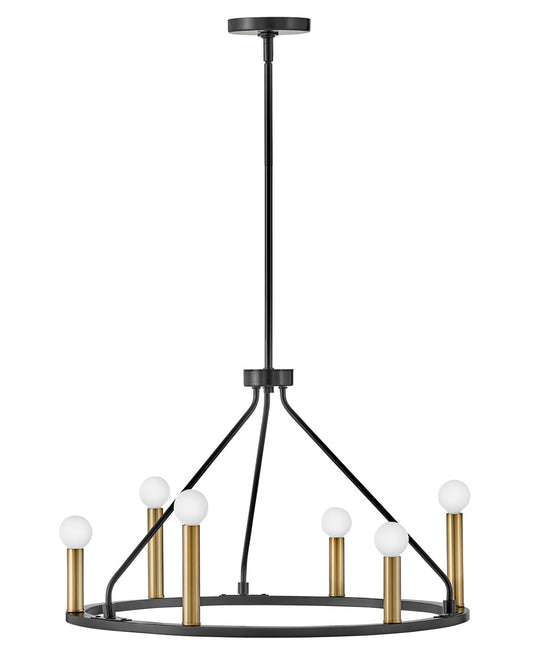 Lark Canada - 83155BK - LED Chandelier - Lazlo - Black