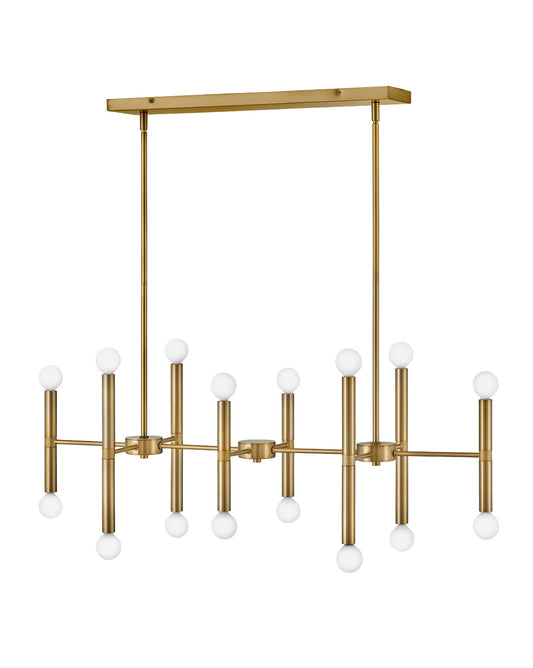 Lark Canada - 83196LCB - LED Linear Chandelier - Millie - Lacquered Brass