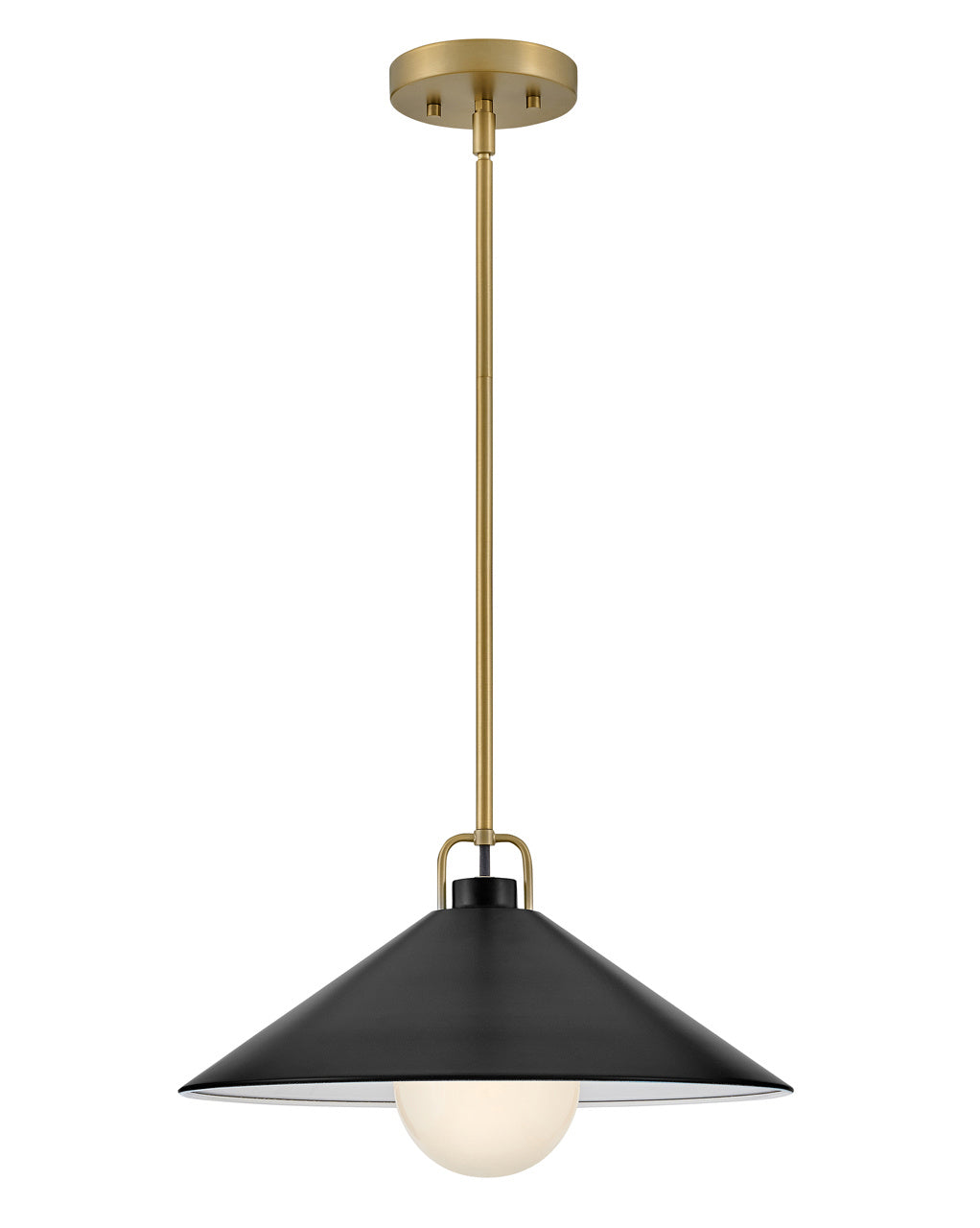 Lark Canada - 84437LCB-BK - LED Pendant - Milo - Lacquered Brass