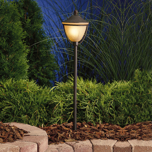 Kichler - 15367TZT - One Light Path & Spread - Textured Tannery Bronze