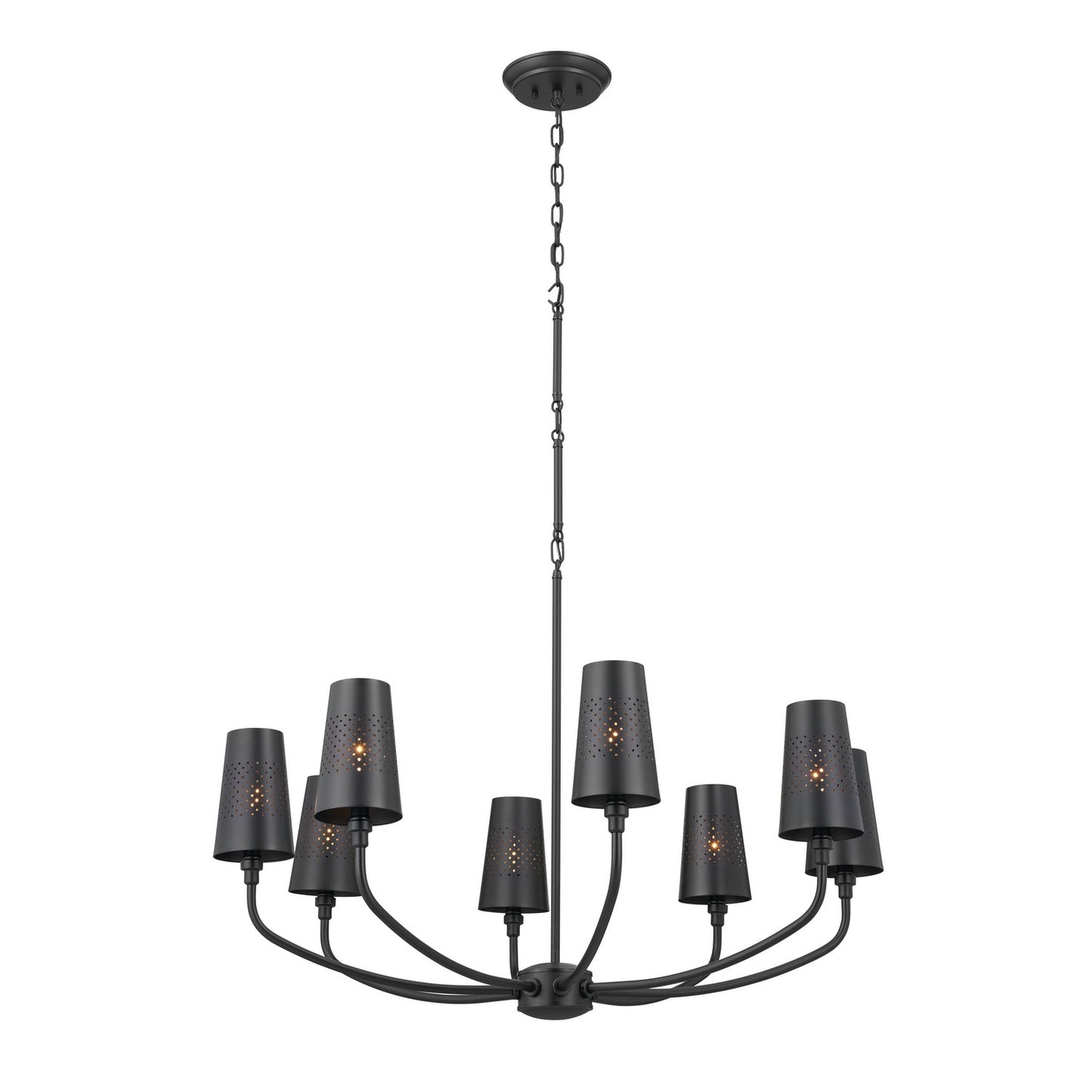 Kichler - 52509BK - Eight Light Chandelier - Adeena - Black