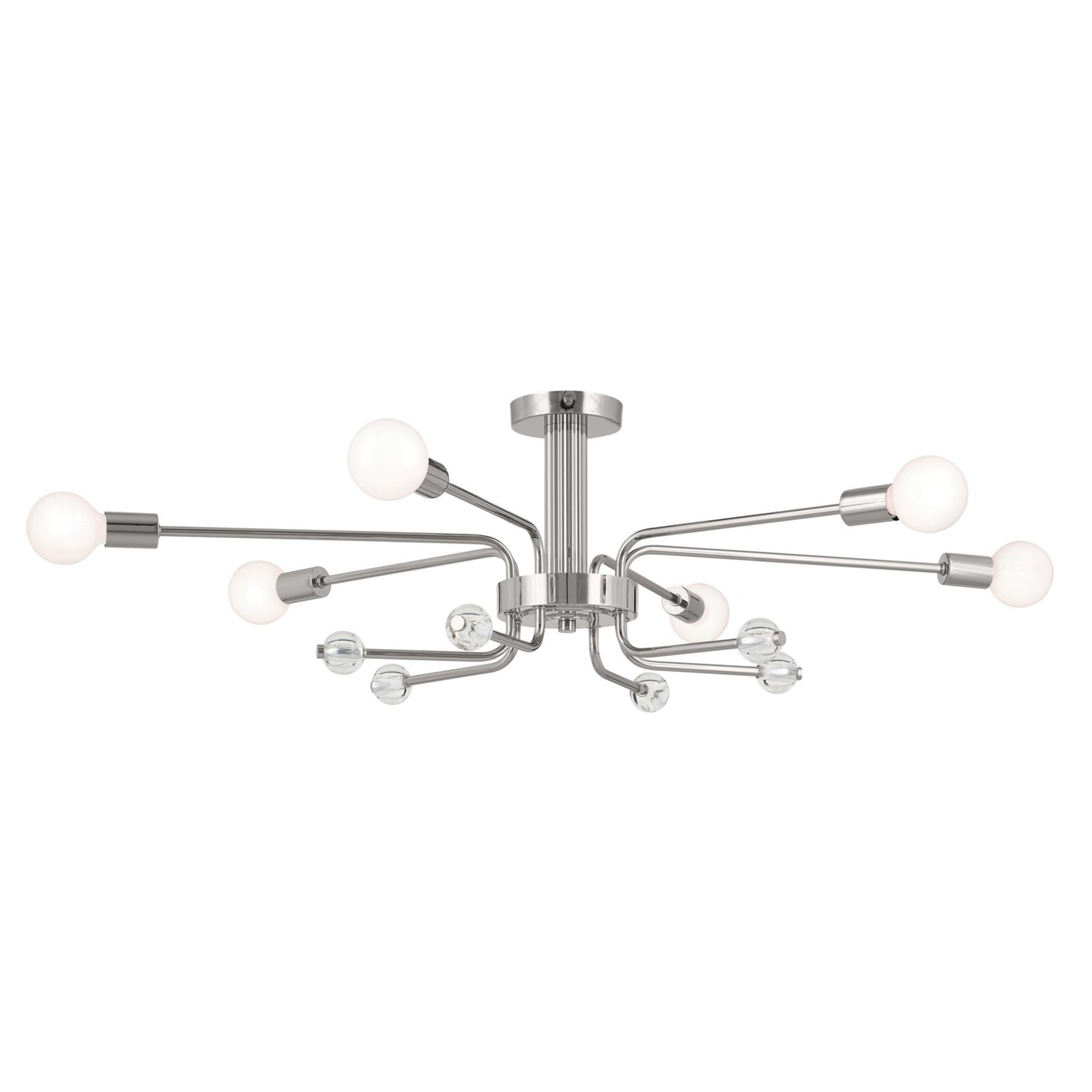 Kichler - 52602PN - Six Light Semi Flush Mount - Ocala - Polished Nickel