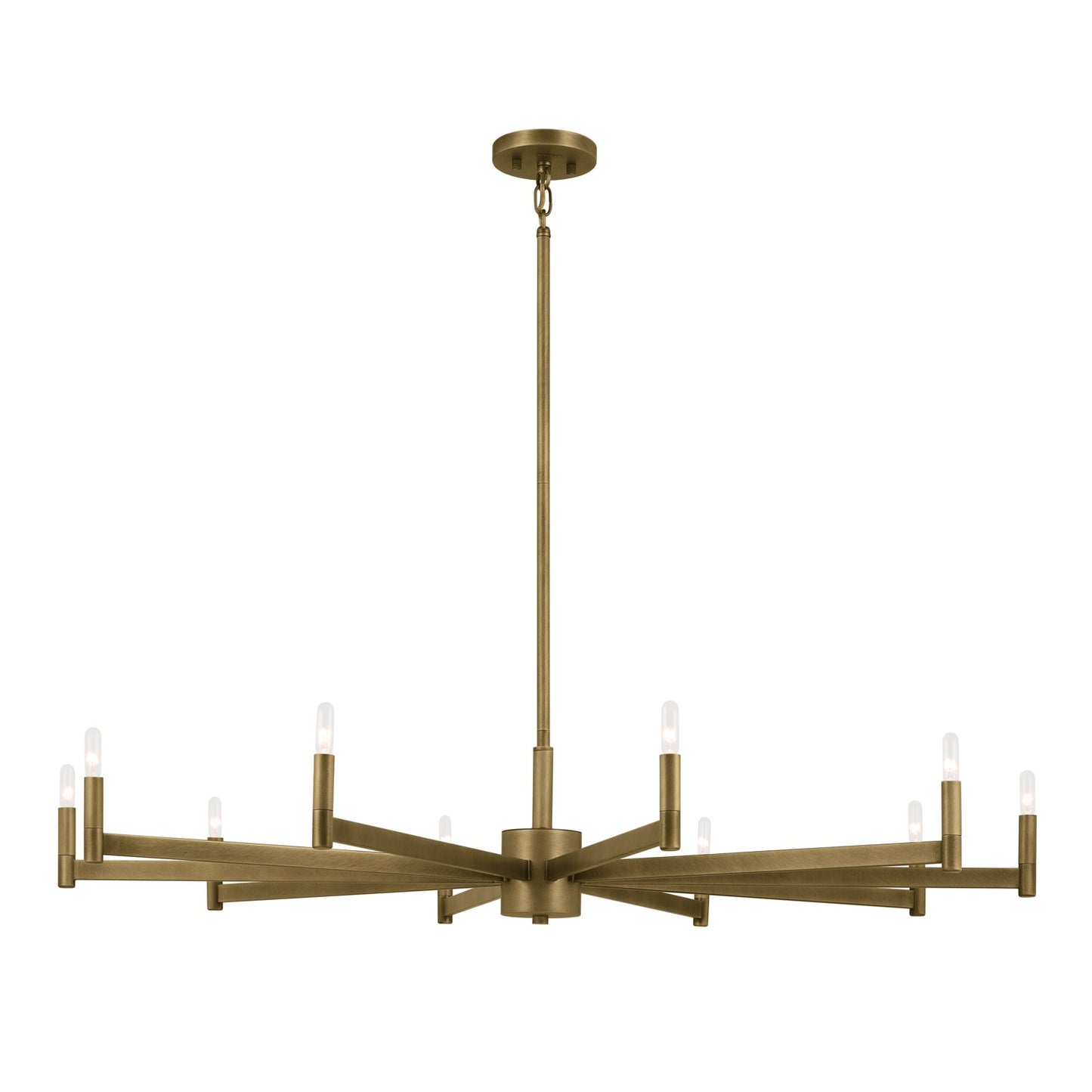 Kichler - 52613NBR - Ten Light Chandelier - Erzo - Natural Brass