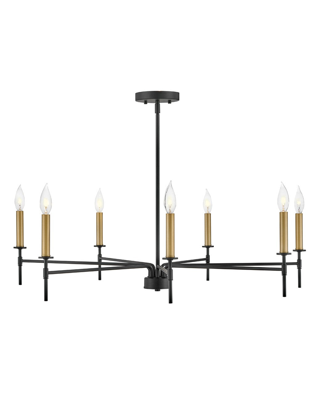 Lark Canada - 83077BK - LED Chandelier - Hux - Black