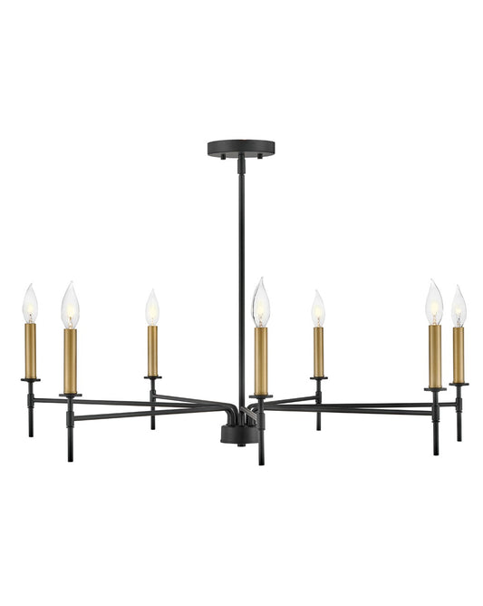 Lark Canada - 83077BK - LED Chandelier - Hux - Black