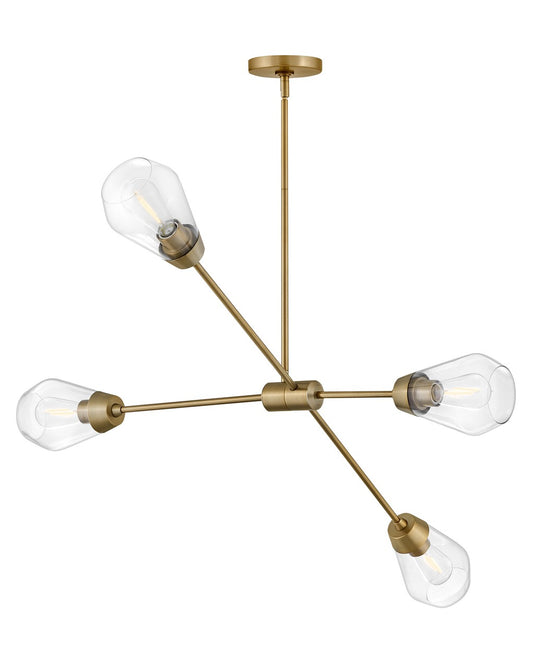 Lark Canada - 83584LCB - LED Chandelier - Livie - Lacquered Brass
