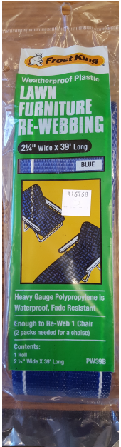 Lawn Furniture Re-Webbing Kit 2 1/4"x39'