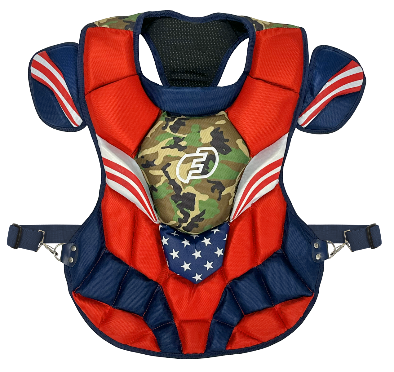 Stars & Stripes Chest Protector with DuPont™ Kevlar® | SEI Certified to Meet NOCSAE Standard