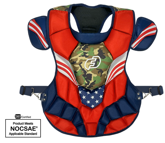 Stars & Stripes Chest Protector with DuPont™ Kevlar® | SEI Certified to Meet NOCSAE Standard