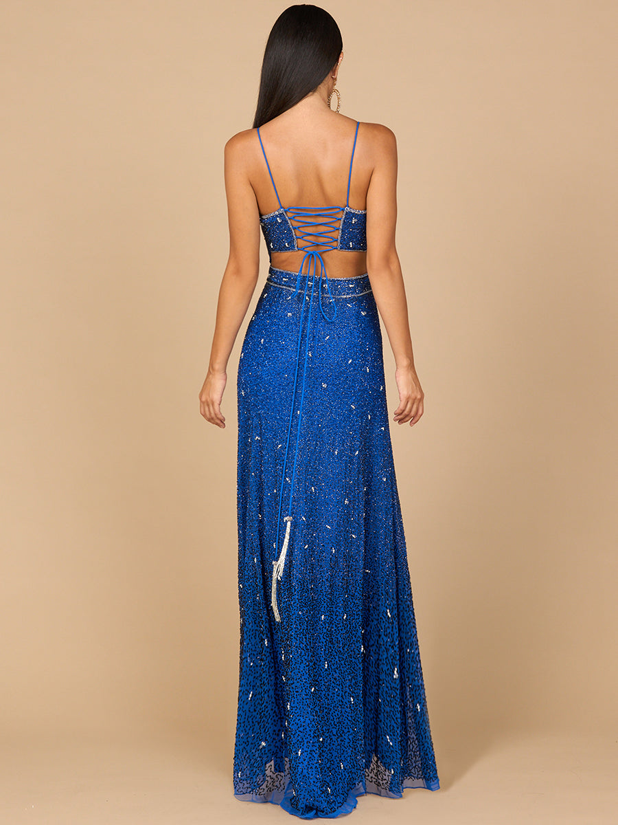 Ombre Beaded Gown  - OUTLET