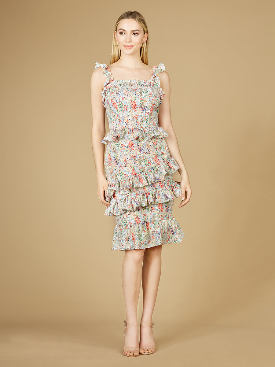 Print Midi Length Dress - OUTLET