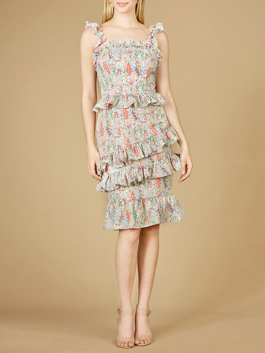 Print Midi Length Dress - OUTLET