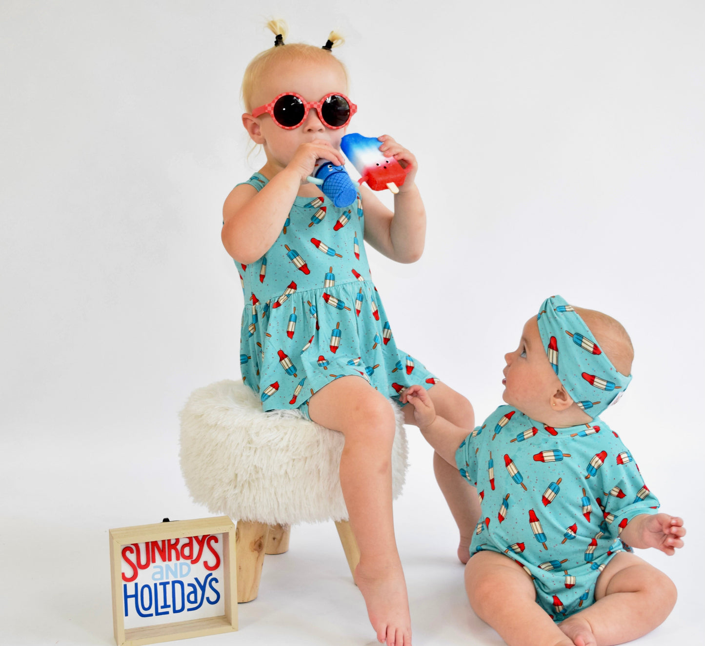 Bomb Pop Tank Peplum & Biker Shorts Set
