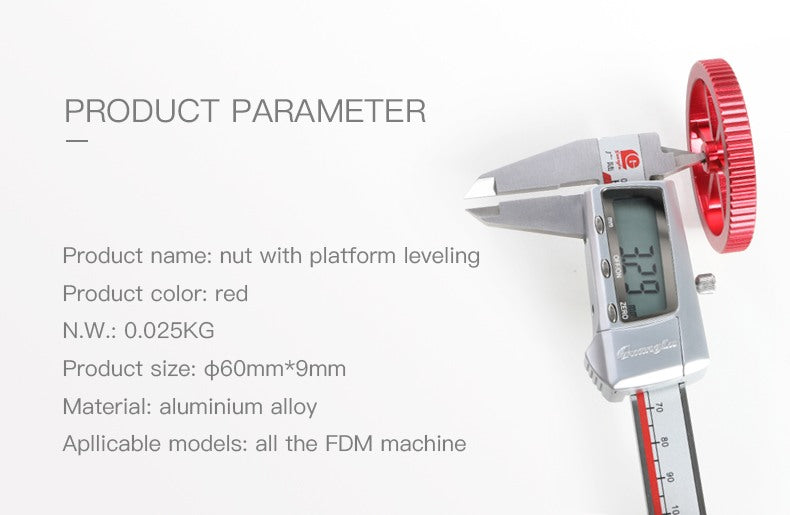 Red Aluminum Levelling Nut 4P