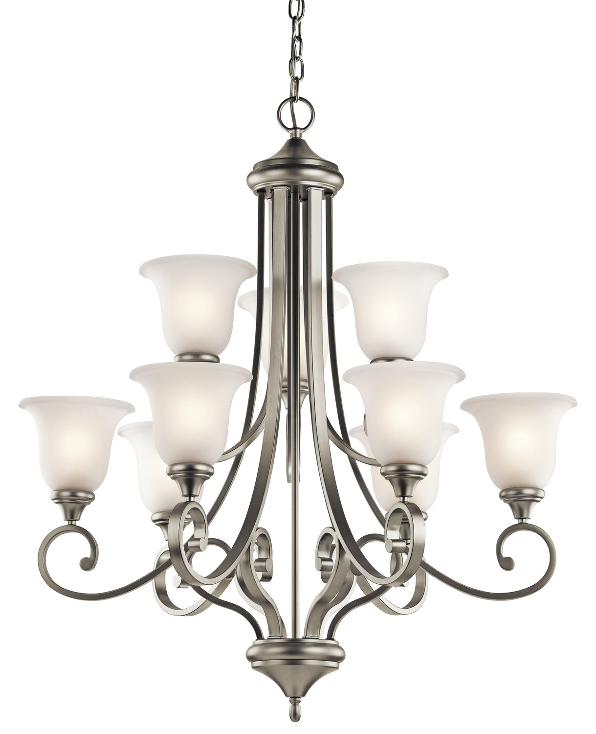 Kichler - 43159NI - Nine Light Chandelier - Monroe - Brushed Nickel